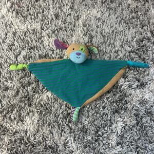 Natural Life Baby Lovey Dog Plush Sherpa Mini Blanket Doll "You Are Loved"